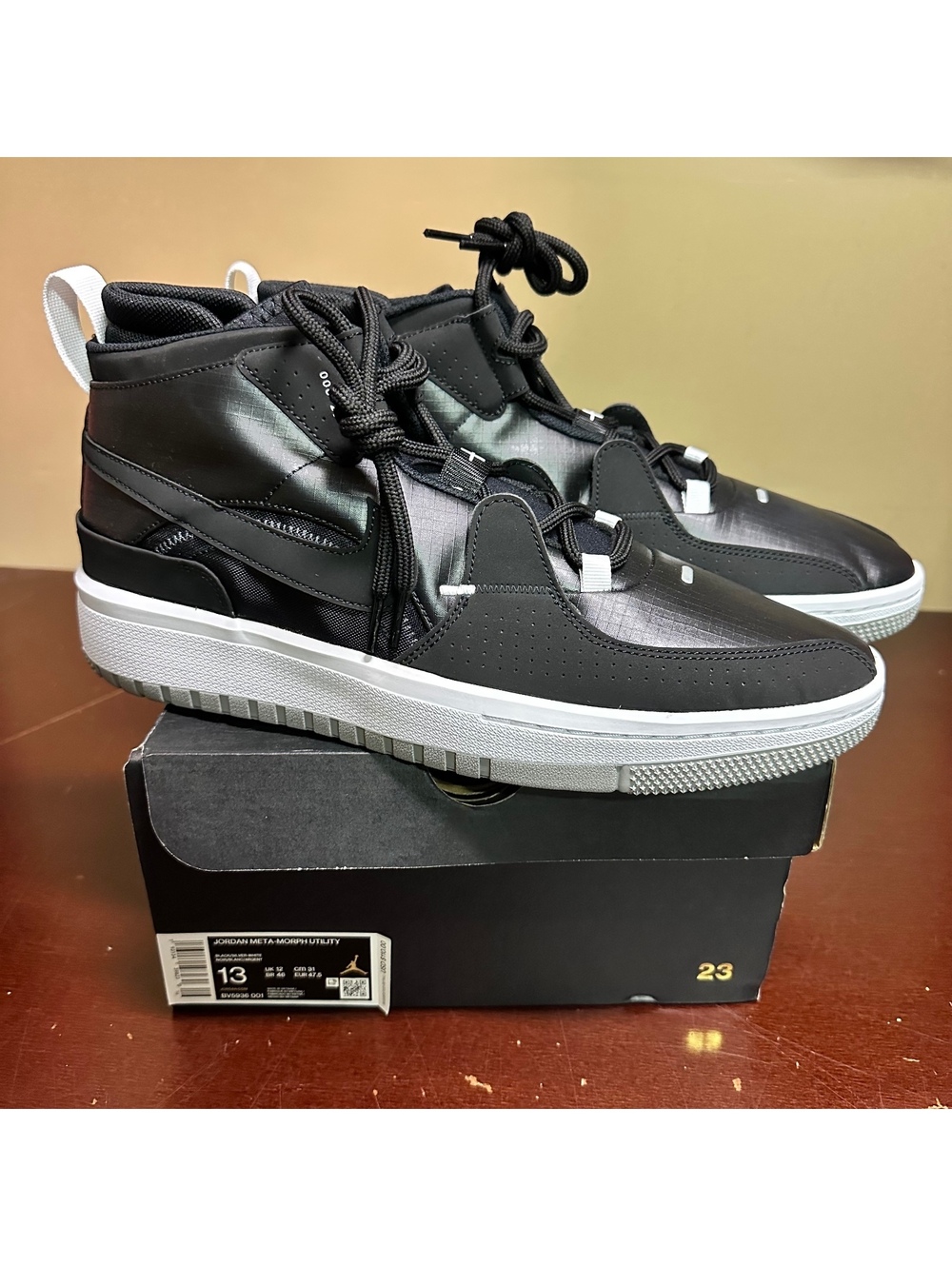 Air Jordan Meta-Morph Utility Black New Basketball Sneakers 13M/14.5W BV5936-001